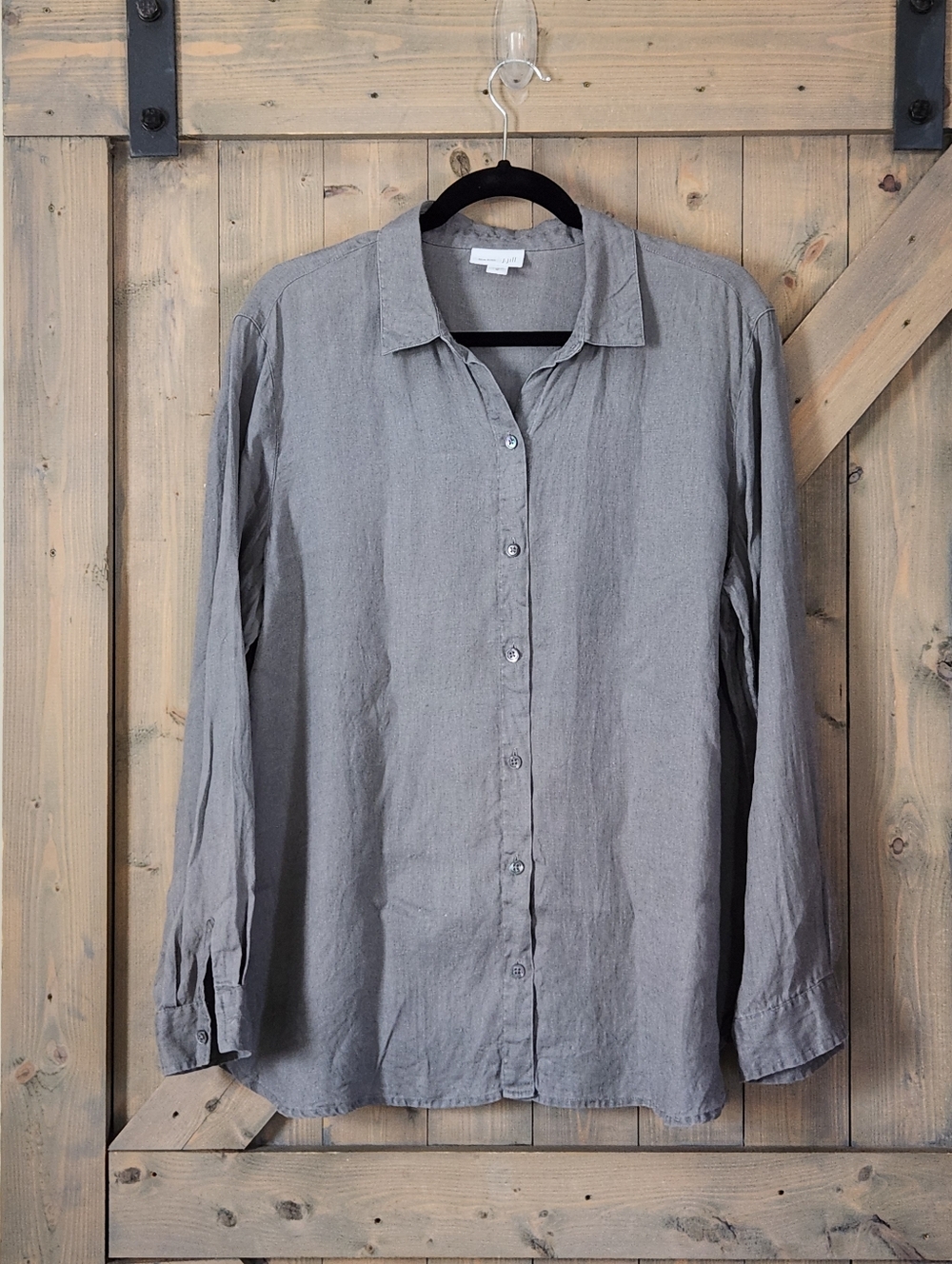 J. Jill Love Linen Button Front Tunic Size Medium